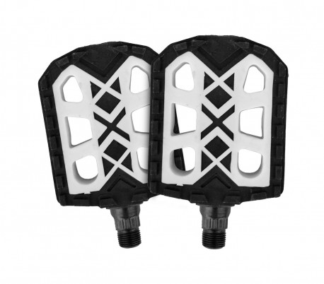 300064 Pack de dos pedales de plástico FLAT para recambio bicileta ø 14.2 mm