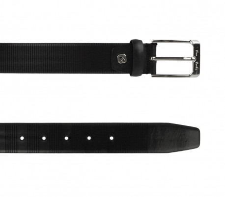 8005 Cinturón de cuero para hombre PIERRE CARDÍN hebilla de acero pulido