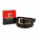 8005 Cinturón de cuero para hombre PIERRE CARDÍN hebilla de acero pulido