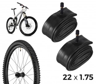 304567 Kit de 2 cámara de aire para bicicleta reparación de pinchazos 22 x 1.75