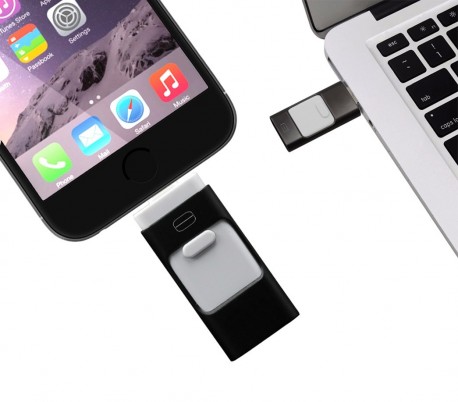 Pendrive usb 3 en 1 conector lightning micro usb 64 GB unidad de almacenamiento