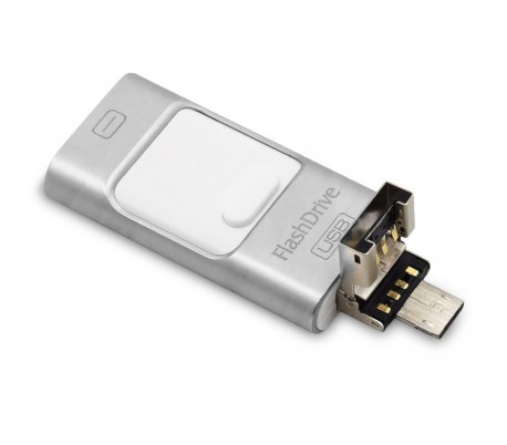Pendrive usb 3 en 1 conector lightning micro usb 64 GB unidad de almacenamiento