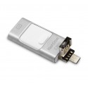 Pendrive usb 3 en 1 conector lightning micro usb 64 GB unidad de almacenamiento