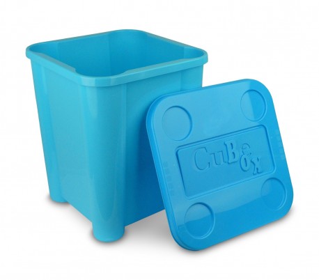 355312 Caja de plástico rigido para juguetes con tapa 29 x 33 x 33cm