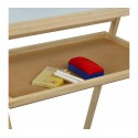 36847 Pizarra 2 en 1 de madera reversible con tizas y borrador 50x45x110 cm
