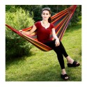 276846 Hamaca para el aire libre de algodón colorido L. 200 x P. 80cm con bolsa