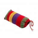 276846 Hamaca para el aire libre de algodón colorido L. 200 x P. 80cm con bolsa