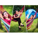 276846 Hamaca para el aire libre de algodón colorido L. 200 x P. 80cm con bolsa