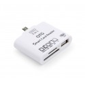 Lector 5 en 1 tarjeta de memoria y USB con conector LIGHTNING para smartphone