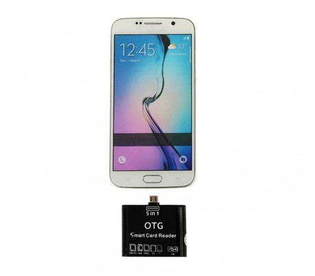 Lector 5 en 1 tarjeta de memoria y USB con conector LIGHTNING para smartphone