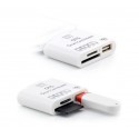 Lector 5 en 1 tarjeta de memoria y USB con conector LIGHTNING para smartphone