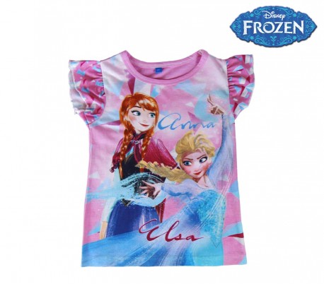 2200001949 Camiseta para niña FROZEN Elsa y Anna algodón de 3 a 7 años