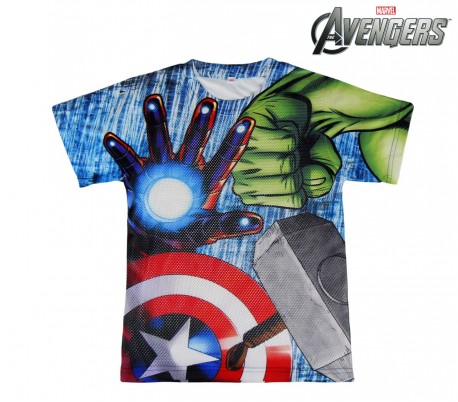 2200001986 Camiseta de algodón casual para niño motivo AVENGERS de 6 a 12 años