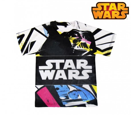 22-1984 Camiseta de algodón para niño STAR WARS de 6 a 12 años