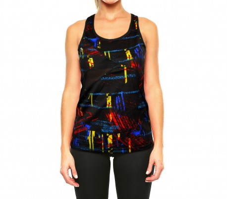 KZ-304 Conjunto deportivo para mujer con tejido transpirable y transparencia.