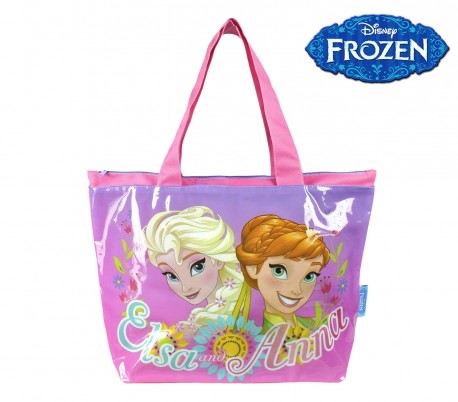 21-980 Bolso de color rosa para playa y ocio motivo FROZEN con cremallera