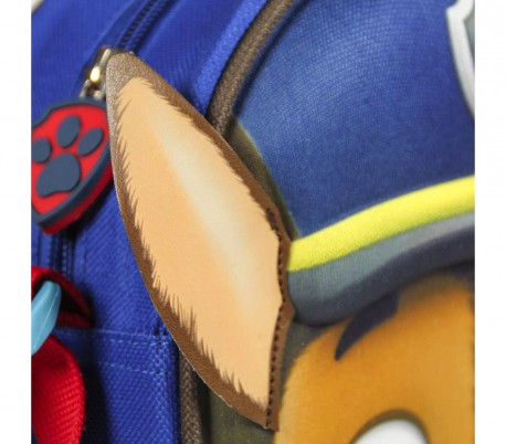 21-1662 Mochila 3D motivo CHASE PAW PATROL correa ajustable 12.8x18X5.5 cm