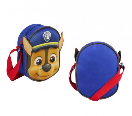 21-1662 Mochila 3D motivo CHASE PAW PATROL correa ajustable 12.8x18X5.5 cm
