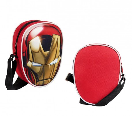 22-1665 Mochila 3D motivo IRON MAN correa ajustable 12,2x18,5x5,5cm