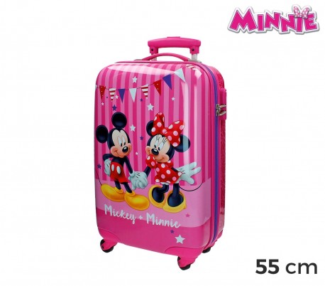 2691451 Trolley rigida con ABS motivo MINNIE & MICKEY MOUSE 34x55x20cm