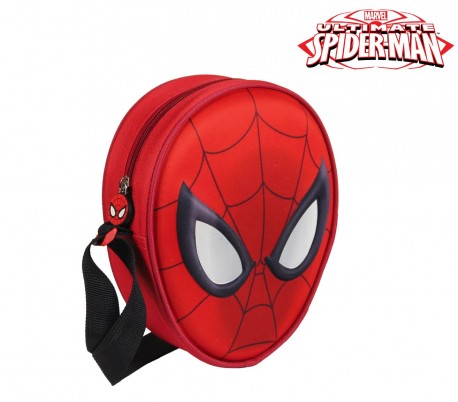 21-1664 Bolsa de la compra SPIDERMAN 3D con correa de hombro ajustable 14x18x5