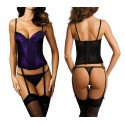 ZH0061 Conjunto de picardias sexy mod.ROXY corsé tanga y ligas