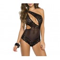 3909 Body transparente elástico con detalles de encaje talla única NEGRO 3909 Body transparente elástico con detalles de encaje talla única NEGRO