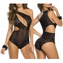 3909 Body transparente elástico con detalles de encaje talla única NEGRO 3909 Body transparente elástico con detalles de encaje talla única NEGRO