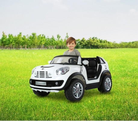 LT 839 Coche eléctrico para niños MINI COUNTRYMAN dos plazas 12V control remoto