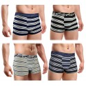 B104 Pack 12 boxers de algodón para hombre Huston fantasía rayas