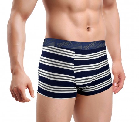 B104 Pack 12 boxers de algodón para hombre Huston fantasía rayas