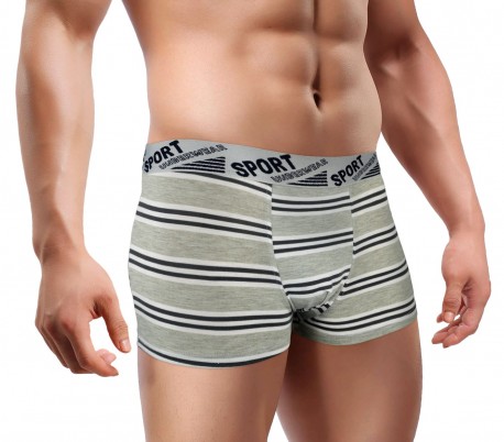 B104 Pack 12 boxers de algodón para hombre Huston fantasía rayas