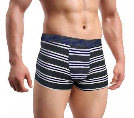 B104 Pack 12 boxers de algodón para hombre Huston fantasía rayas