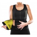 Chalecto efecto sauna fitness con cremallera y velcro efecto adelgazante L a XXL