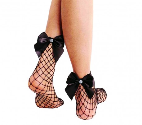 DSW Pack de 3 pares de calcetines negros de red modelo FANCY tobilleros