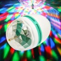 Rgb led bombilla de lámpara 3w e27 giratoria juego multicolor disco light