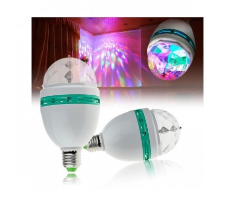 Rgb led bombilla de lámpara 3w e27 giratoria...