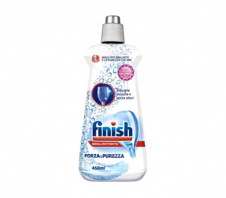3009165 FINISH abrillantador fuerza y pureza detergente para lavavajillas 450ml