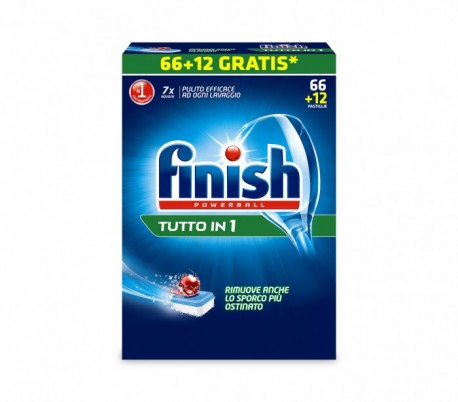 3010670 FINISH POWERBALL todo en 1 detergente para lavavajillas 78 pastillas