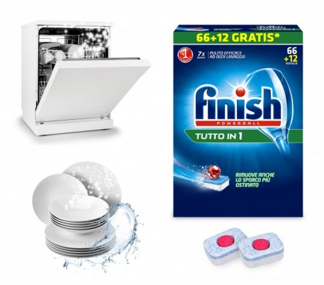 3010670 FINISH POWERBALL todo en 1 detergente para lavavajillas 78 pastillas