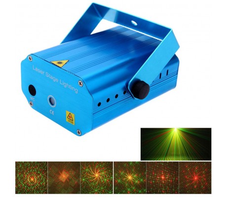 Proyector de luces láser con diversos efectos de iluminación de discoteca 