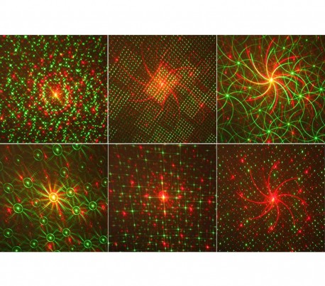 Proyector de luces láser con diversos efectos de iluminación de discoteca 