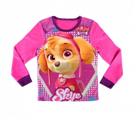 828173 Pijama  de terciopelo para niñas motivo de PAW PATROL SKYE ( 3 a 6 años)