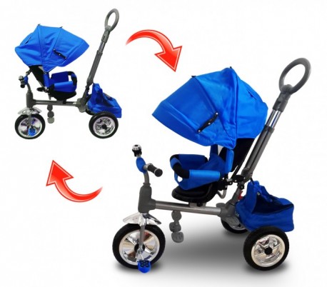 LT 857 Triciclo con pedales para bebés con asiento giratorio varios colores