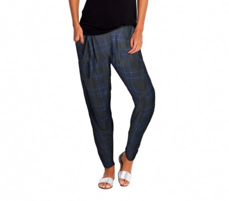 TG08-13 Pack 3 pantalones para mujer mod. STYLE tela suave motivo a cuadros 