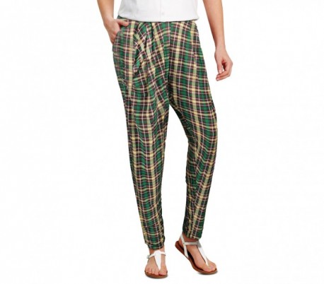 TG08-13 Pack 3 pantalones para mujer mod. STYLE tela suave motivo a cuadros 