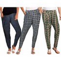 TG08-13 Pack 3 pantalones para mujer mod. STYLE tela suave motivo a cuadros 