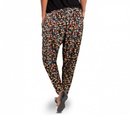 TG08-11 Pack 3 pantalones para mujer mod. FLOREAL tela suave motivo flores