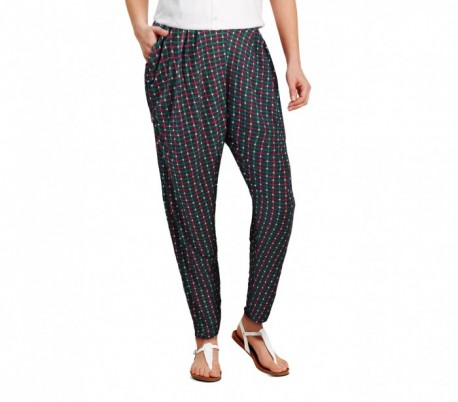 TG08-13 Pack 3 pantalones para mujer mod. ONLY tela suave motivo ajedrez