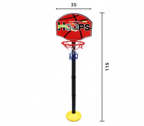 401269 Playset de baloncesto para niños altura canasta ajustable con balón